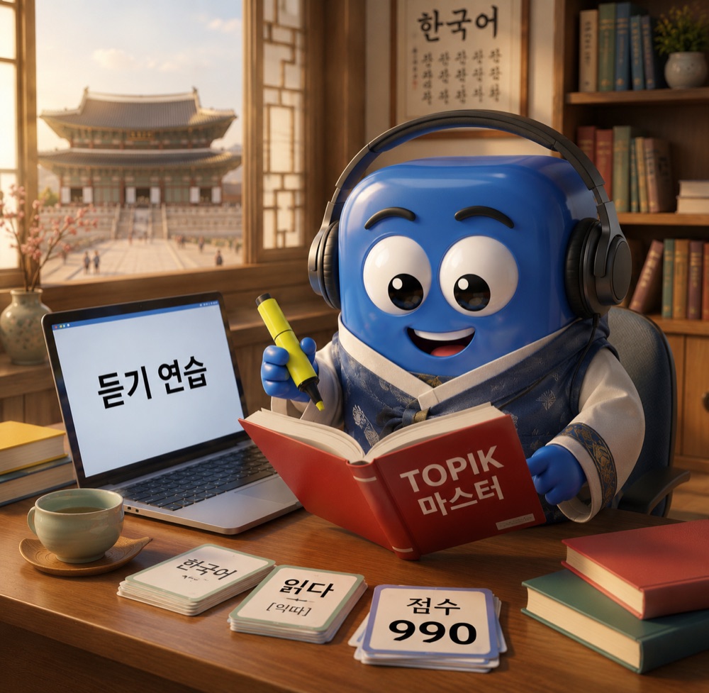 Blue en Coréen — TOPIK